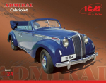 Klijuojamas Modelis ICM 24021 Admiral Cabriolet, WWII German Passenger Car 1/24