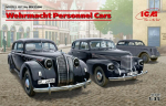 Klijuojamas Modelis ICM DS3504 Wehrmacht Personnel Cars (Kadett K38 Saloon, Kapitan Saloon, Admiral Saloon) 1/35