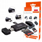 SD kortelių skaitytuvo adapteris 5-in-1 micro USB-C OTG Zenwire BYL-2217TU