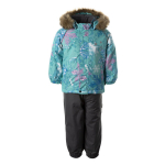 Huppa Žieminis komplektas LASSE, mint pattern/ gray