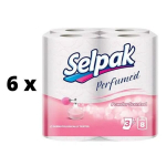 Tualetinis popierius SELPAK Powder, 3 sluoksniai, 18,6 metrai, 140 lapelių, 8 vnt x 6 vnt. pakuotė