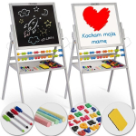 Dvipusė magnetinė - pie&scaron;imo lenta pilka 101 x 55 x 55 cm