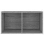 Dėžė vinilinėms plok&scaron;telėms, pilka, 71x34x36cm, mediena