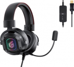 Conceptronic ATHAN02B Laidinės Žaidimų Ausinės su Mikrofonu Ant Lankelio, USB Tipo-A, Juodos