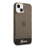 Guess PC/TPU Camera Outline Translucent Case skirtas iPhone 14, juodas