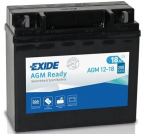 Exide moto akumuliatorius 12V 18Ah AGM12-18 181x77x167-+