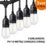 Lauko lempučių girlianda Tonro Drop, 30 m