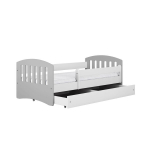 Vaiki&scaron;ka lova su stalčiumi ir čiužiniu Kocot Kids Classic, 180x80 cm, pilka