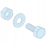 Prismaset 20 varžtai, M6x20, 5mm bėgeliams Lvs04194