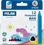 Milan Maxi Plastipastel kreidelės, 12 spalvų
