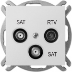 Anteninio lizdas Rtv-sat galinis baltas Sentia 1460-10