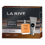Rinkinys La rive Heroic Man vyrams: tualetinis vanduo EDT, 100 ml + du&scaron;o želė, 100 ml