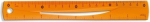 Tetis lanksti liniuotė 20cm, oranžinė