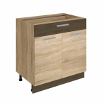 Virtuvinė spintelė su stalčiumi Mebelservice Greta 80N1D1S, ruda