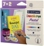 Žymeklių rinkinys Decor Pen Pastel Centropen 2738, 7+2 spalvų