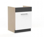 Pastatoma spintelė kriauklei Modena MD18, 60 cm, balta/pilka