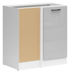 Pastatoma virtuvės spintelė Junona Line, pilka/balta