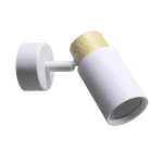Sieninis &scaron;viestuvas Candellux Claro 91-27702 baltas 1x15W GU10 medinė detalė