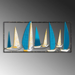 Wallity metalinė sienų dekoracija Yelkenli 2, 40 cm