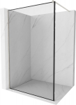 Walk-in du&scaron;o sienelė Mexen Kioto, Brushed nickel, juodas ra&scaron;tas, 120 x 200 cm