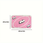 Rankų darbo rožinis kilimas, neslystantis mink&scaron;tas kilimėlis., 60 * 40 cm / 24 * 16 colių