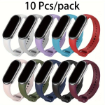 10 vnt. Mi Band 8 silikoninė apyrankė dirželis, 1 rinkinys