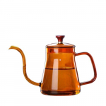 Stiklinis Virdulys Kavai ir Arbatai Atsparus Kar&scaron;čiui., 600 ml ruda