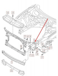 AUDI A6 C7 Priekinis bamperis de&scaron;inysis smūgio laikiklis 4G0807134B Originalus