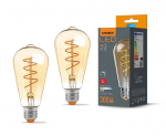 Dekoratyvinė LED lemputė Videx, E27, 4W, 300Lm, 2200K, 2 vnt.