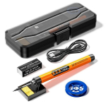 Ne&scaron;iojama USB litavimo stotelė su ekranu ir dėklu, Oranžinė