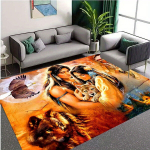 Poliesterinis kilimas su vilko ra&scaron;tu,  150 cm x 200 cm / 59 x 78,74 colio