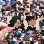 50 vnt. Romanti&scaron;ki Pora Lipdukai Anime Mergina Dekoras