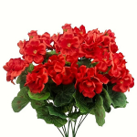 Dirbtinės pelargonijos 2 vnt,  Raudona