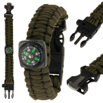 I&scaron;likimo 5&nbsp;1 paracord apyrankė, žalia
