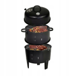 Sodo anglies grilis-rūkykla BBQ