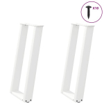 Konsolės stalo kojos u formos 2 vnt baltos 28x(72-73) cm