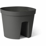 Balustrade pot - GARDEN ID Smile - Anth. 30 cm - Fits all balustrades - Water reserve - recycled and 100% recyclable