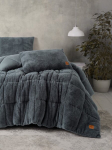 Cotton Box antklodės komplektas Pelus Grey, 195x215 cm, 3 dalių