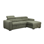 De&scaron;ininė kampinė sofa Home4You Odelia RC, žalia