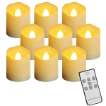 9 LED žvakių, valdomų nuotolinio valdymo laikmačio funkcija, rinkinys