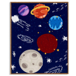 Įrėmintas plakatas kosmosas PLANETA, 40 x 50 cm