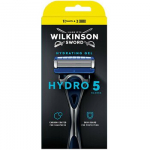 Skutimosi peiliukas Wilkinson Sword Hydro 5 su dviem atsarginėmis galvutėmis, odą sauganti 5 a&scaron;menų sistema