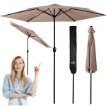 Sulankstomas sodo skėtis, 6 segmentai, 300 cm, su užvalkalu, Plonos PL-884