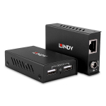 USB - Tinklo RJ45 LINDY 43408 Juoda