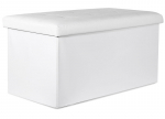 Sulankstomas pufas XXL, 80x40x40 cm, baltas