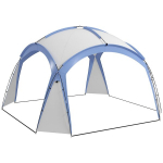 "Outsunny Event Shelter" 3,5 x 3,5 m paviljonas su kablio durimis Vandeniui atsparus žiemai atsparus sodo paviljonas &Scaron;alies palapinė Apsauga nuo saulės Stovyklavimas, sodo festivaliai Mėlyna, Mėlyna