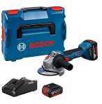 Akumuliatorinis kampinis &scaron;lifuoklis Bosch GWS 18V-8 Professional, 18 V, su 2x5.0 Ah akumuliatoriais