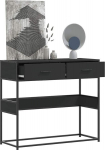 Konsolinis stalas juodas 90x35x80 cm inžinierinis medis