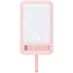 Powerbank USAMS XM Series CD219 10000mAh Magnetic Wireless r&oacute;żowy