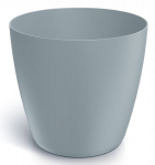 Plastikinis puodas &scaron;viesiai pilkas matinis 23,8x21,5 cm dekoratyvinis dangtelis Mate